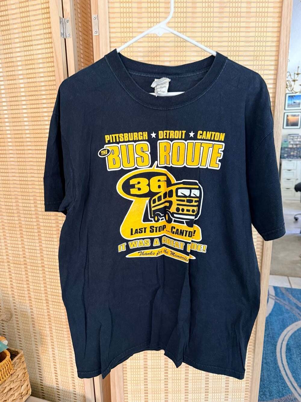 Gildan Jerome Bettis Pittsburgh Steelers The Bus Route #36 Men's Size L